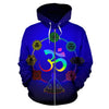 Chakra Zen Yoga OM All Over Zip Up Hoodie