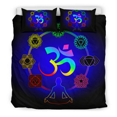 Chakra Zen Yoga OM Duvet Cover Bedding Set