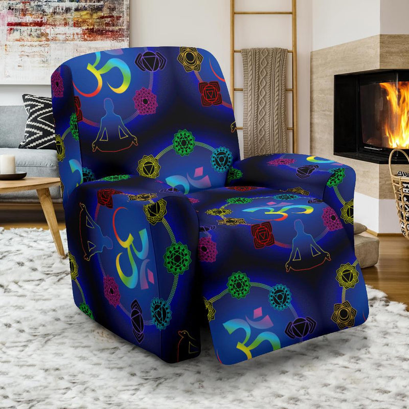 Chakra Zen Yoga OM Recliner Slipcover-JORJUNE.COM