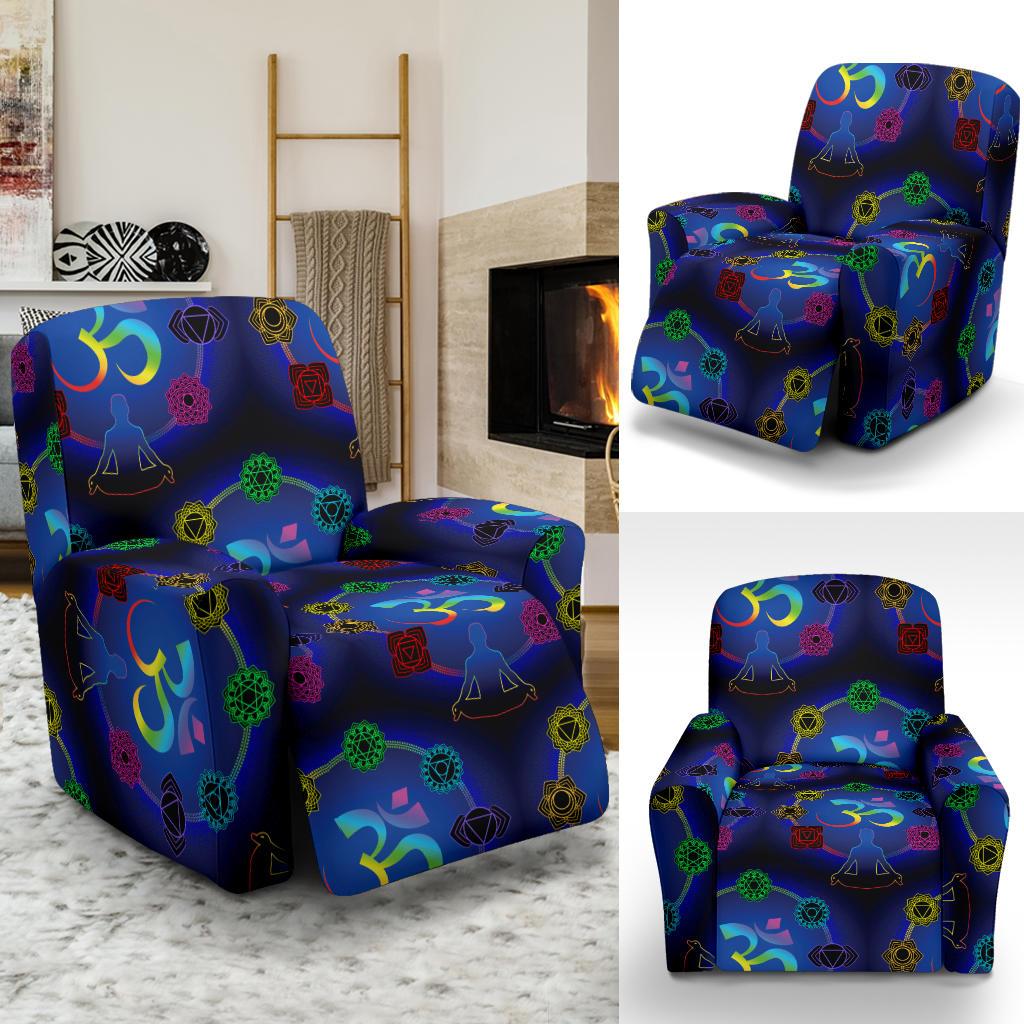 Chakra Zen Yoga OM Recliner Slipcover-JORJUNE.COM