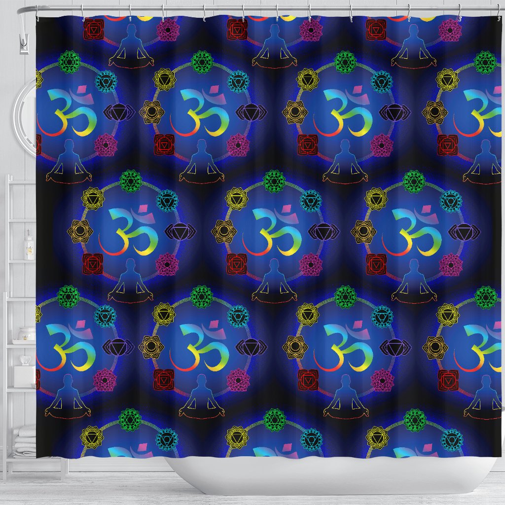 Chakra Zen Yoga OM Shower Curtain