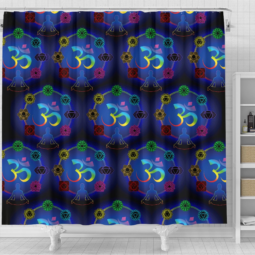 Chakra Zen Yoga OM Shower Curtain