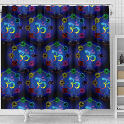 Chakra Zen Yoga OM Shower Curtain