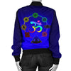 Chakra Zen Yoga OM Women Casual Bomber Jacket