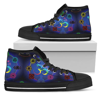 Chakra Zen Yoga OM Women High Top Shoes