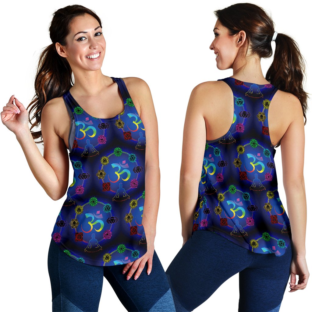 Chakra Zen Yoga OM Women Racerback Tank Top