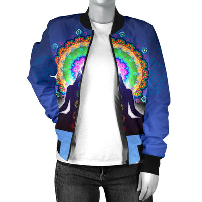 Chakra Zen Yoga Women Casual Bomber Jacket