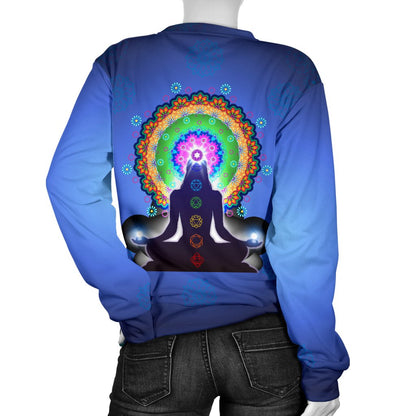 Chakra Zen Yoga Women Crewneck Sweatshirt