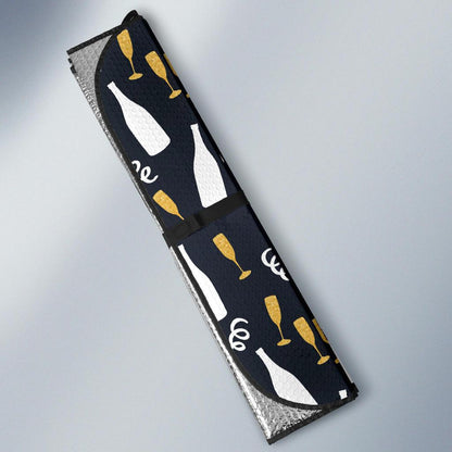 Champagne Pattern Print Design 01 Car Sun Shade-JORJUNE.COM