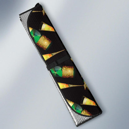 Champagne Pattern Print Design 02 Car Sun Shade-JORJUNE.COM