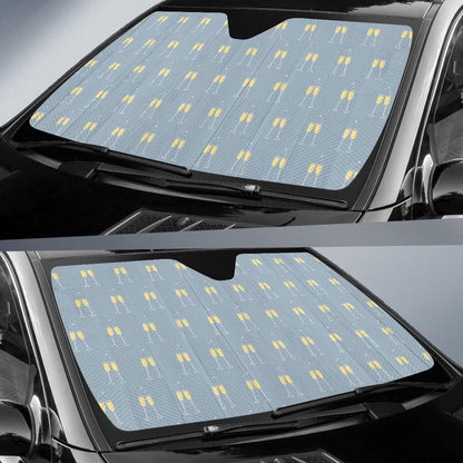 Champagne Pattern Print Design 03 Car Sun Shade-JORJUNE.COM