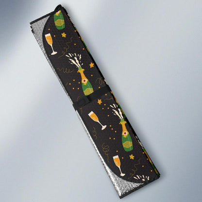 Champagne Pattern Print Design 04 Car Sun Shade-JORJUNE.COM