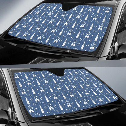 Champagne Pattern Print Design 05 Car Sun Shade-JORJUNE.COM