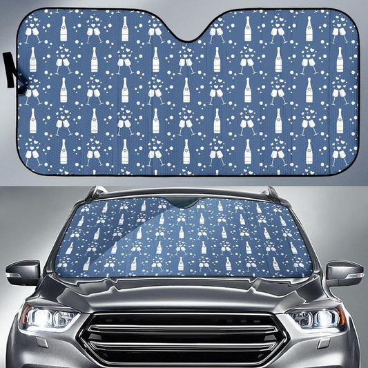Champagne Pattern Print Design 05 Car Sun Shade-JORJUNE.COM