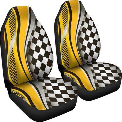 Checkered Flag Racing Style Universal Fit Car Seat Covers