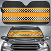 Checkered Pattern Print Design 01 Car Sun Shade-JORJUNE.COM