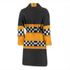 Checkered Pattern Print Design 01 Men Bathrobe-JORJUNE.COM