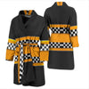 Checkered Pattern Print Design 01 Men Bathrobe-JORJUNE.COM