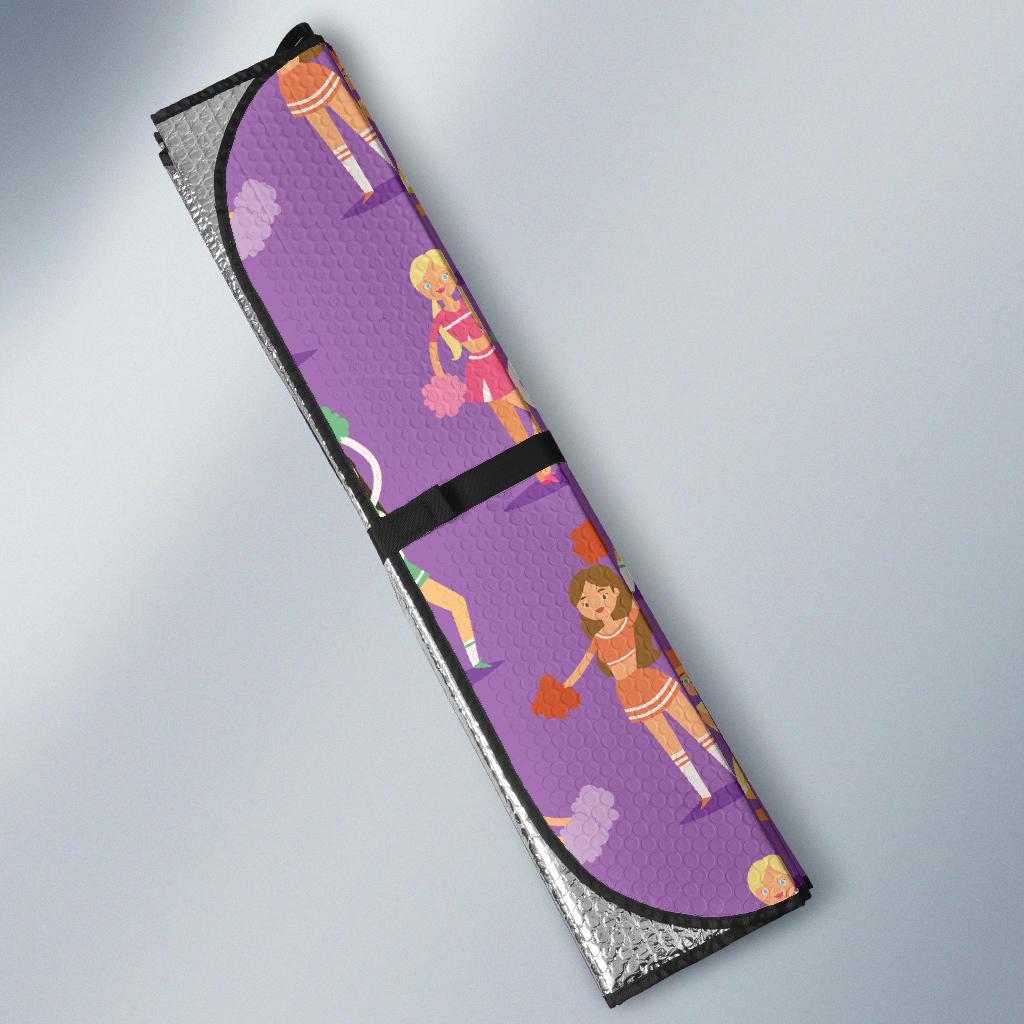 Cheerleader Pattern Print Design 02 Car Sun Shade-JORJUNE.COM