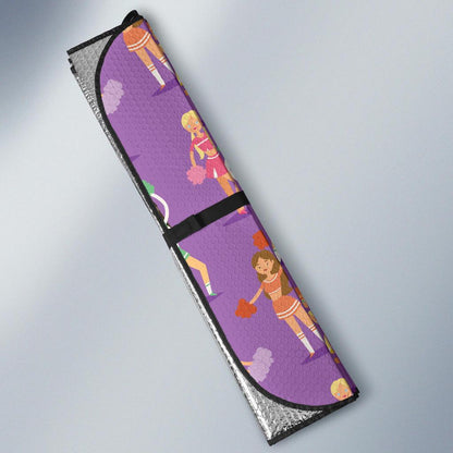 Cheerleader Pattern Print Design 02 Car Sun Shade-JORJUNE.COM