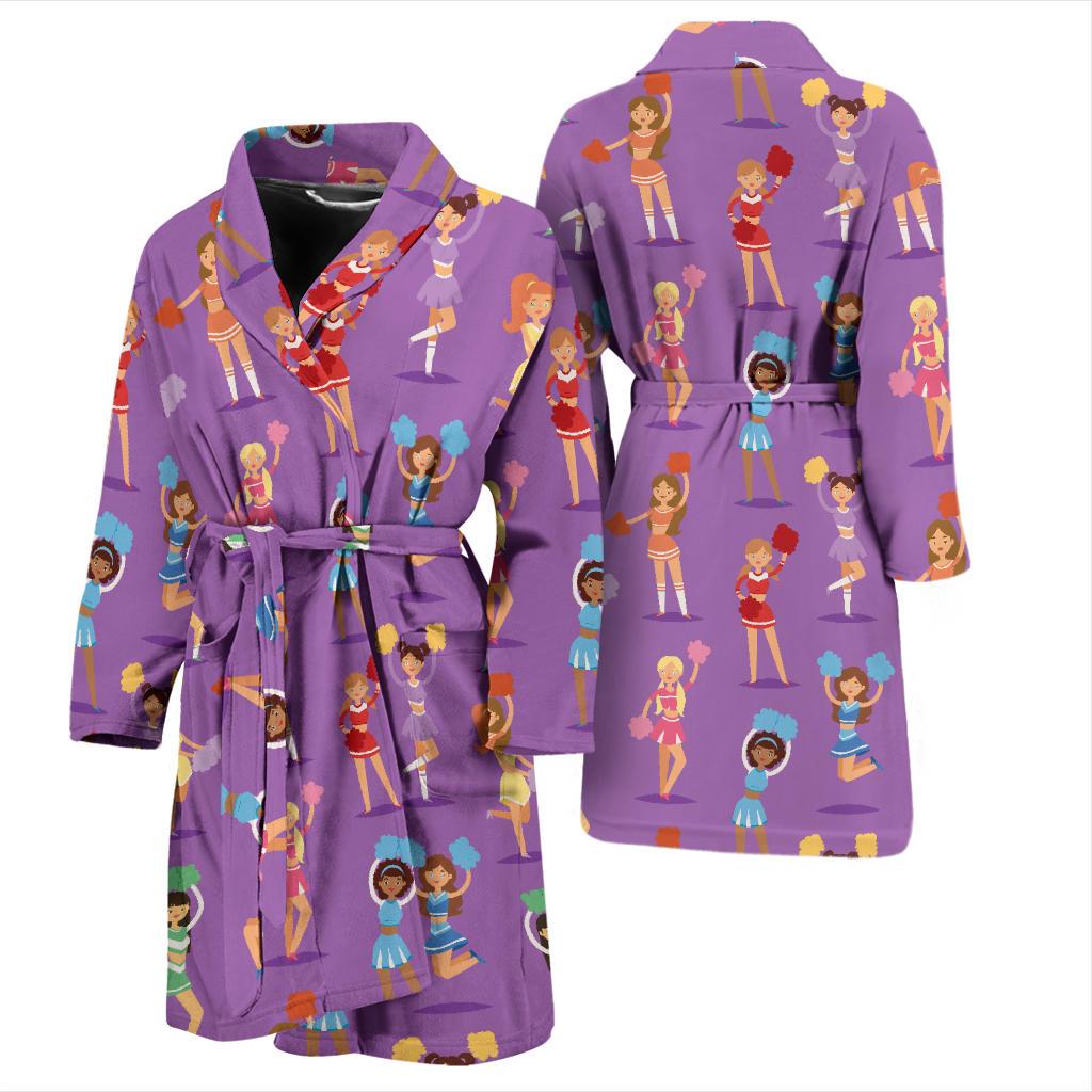 Cheerleader Pattern Print Design 02 Men Bathrobe-JORJUNE.COM