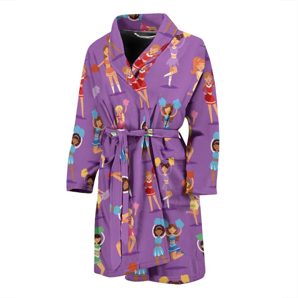 Cheerleader Pattern Print Design 02 Men Bathrobe-JORJUNE.COM