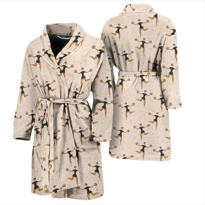 Cheerleader Pattern Print Design 03 Men Bathrobe-JORJUNE.COM