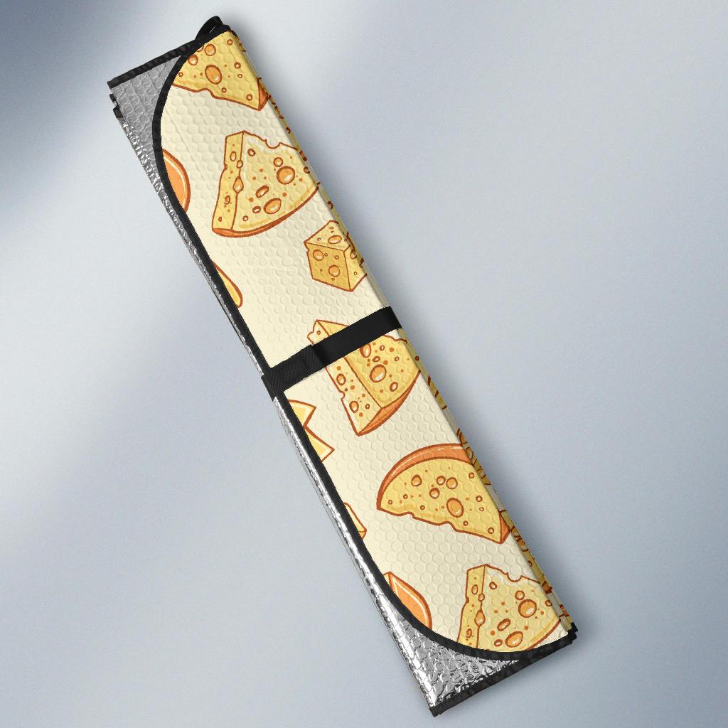 Cheese Pattern Print Design 01 Car Sun Shade-JORJUNE.COM