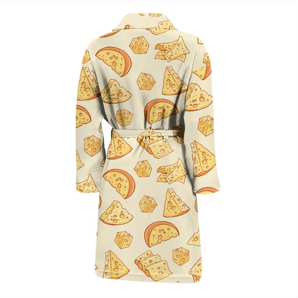 Cheese Pattern Print Design 01 Men Bathrobe-JORJUNE.COM