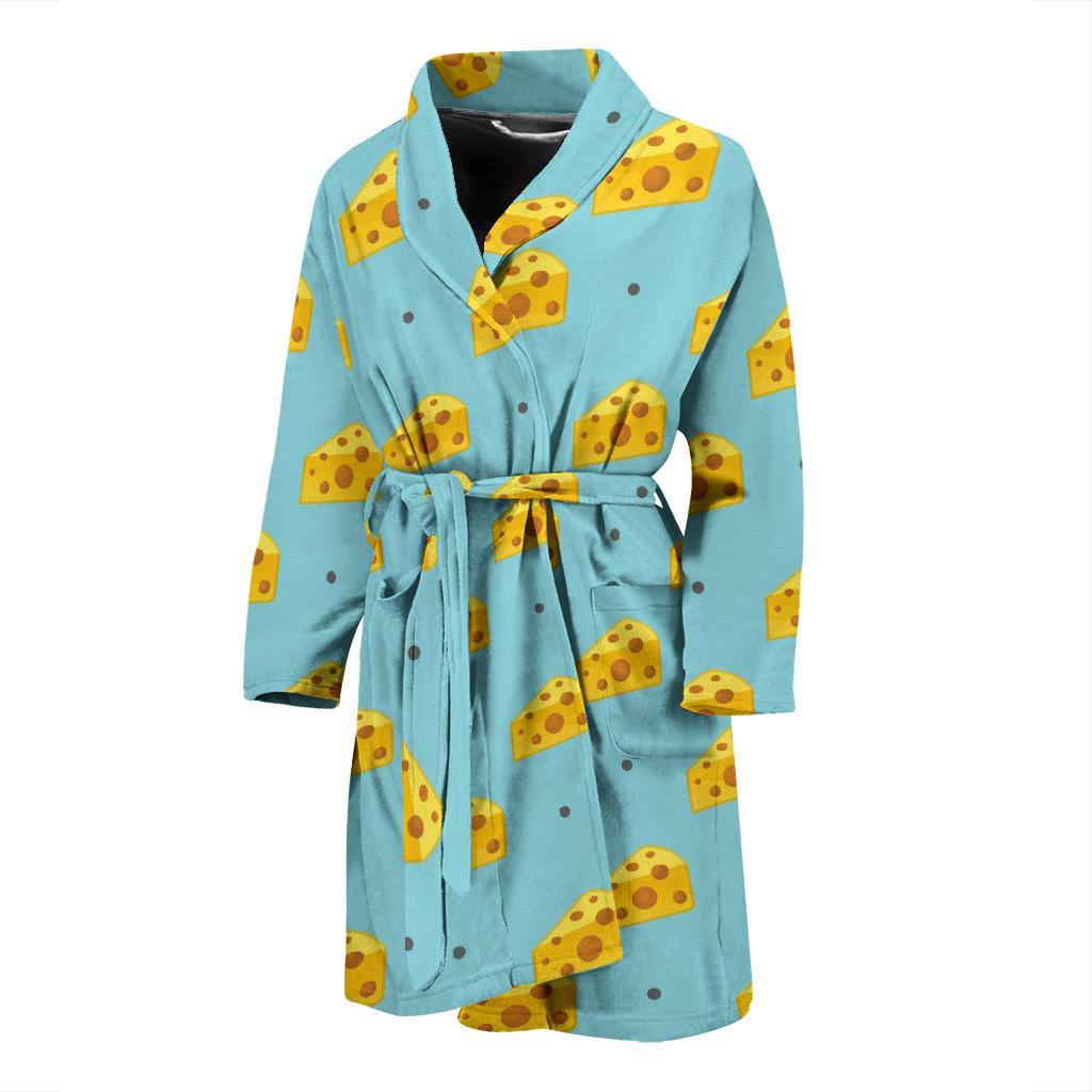 Cheese Pattern Print Design 02 Men Bathrobe-JORJUNE.COM