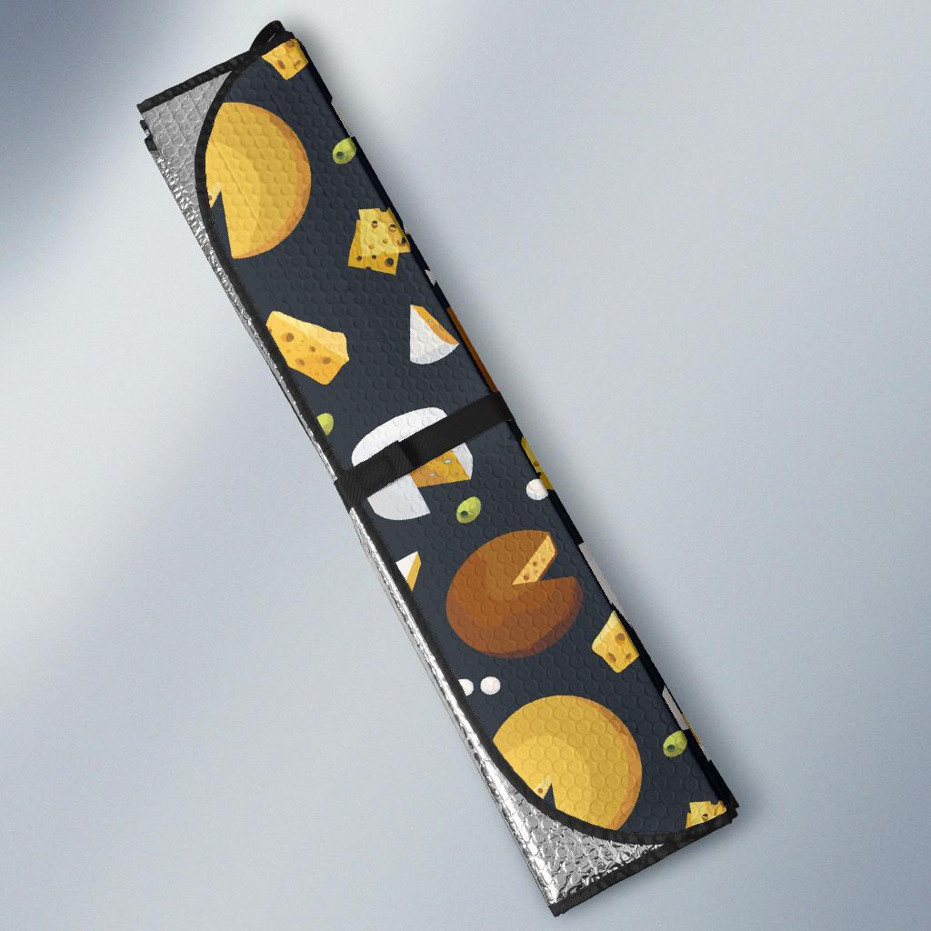 Cheese Pattern Print Design 03 Car Sun Shade-JORJUNE.COM