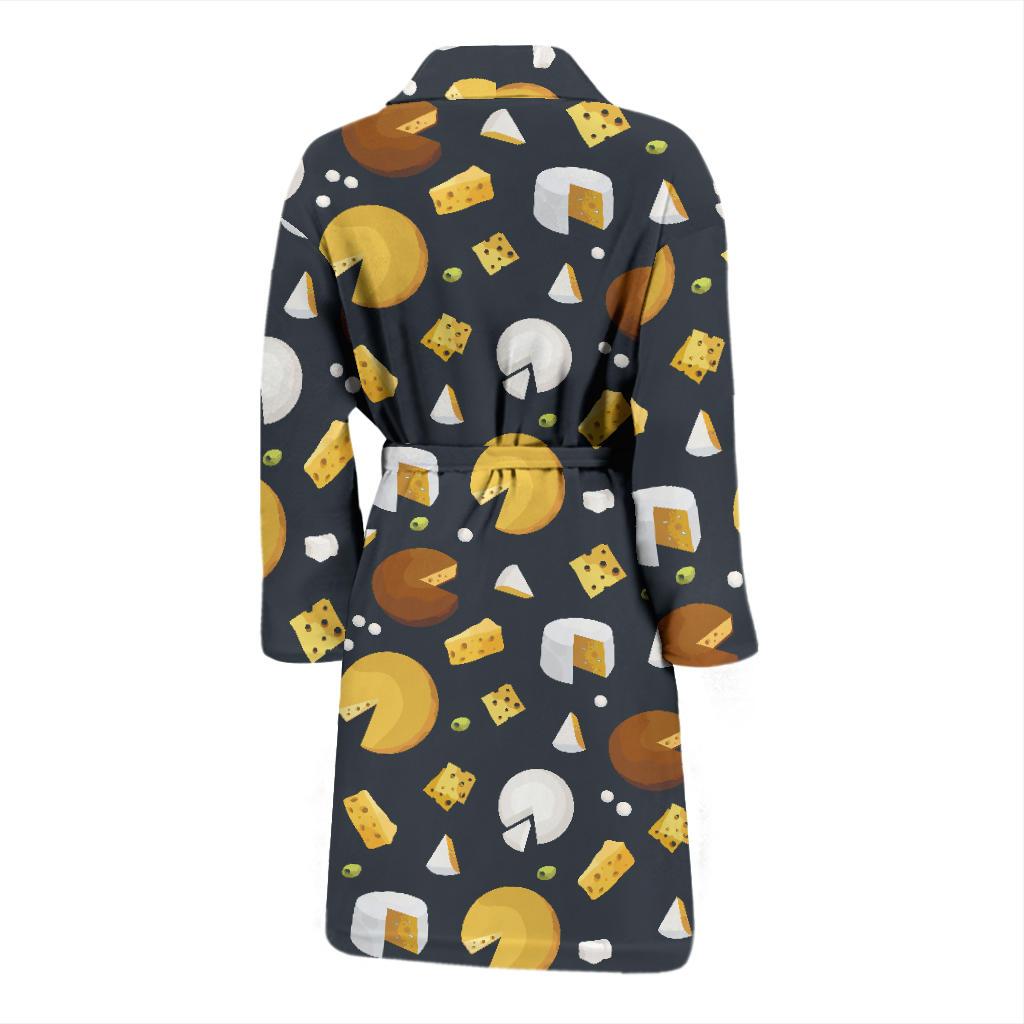 Cheese Pattern Print Design 03 Men Bathrobe-JORJUNE.COM