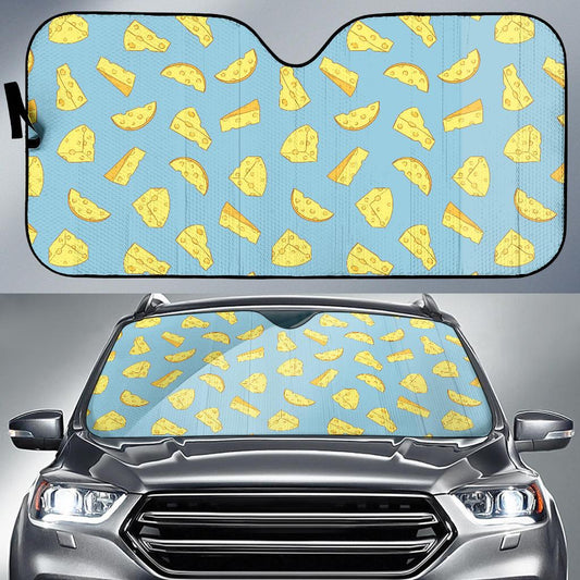 Cheese Pattern Print Design 04 Car Sun Shade-JORJUNE.COM