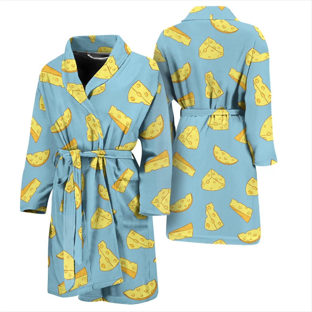 Cheese Pattern Print Design 04 Men Bathrobe-JORJUNE.COM