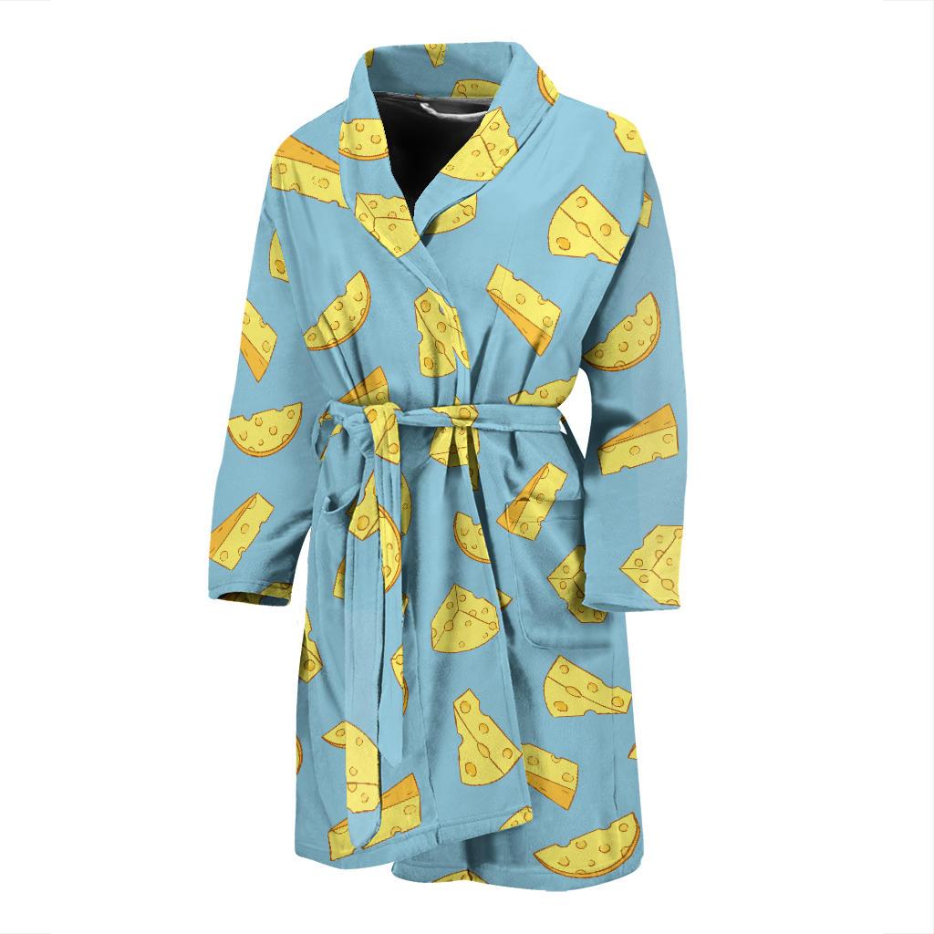 Cheese Pattern Print Design 04 Men Bathrobe-JORJUNE.COM