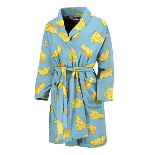 Cheese Pattern Print Design 04 Men Bathrobe-JORJUNE.COM