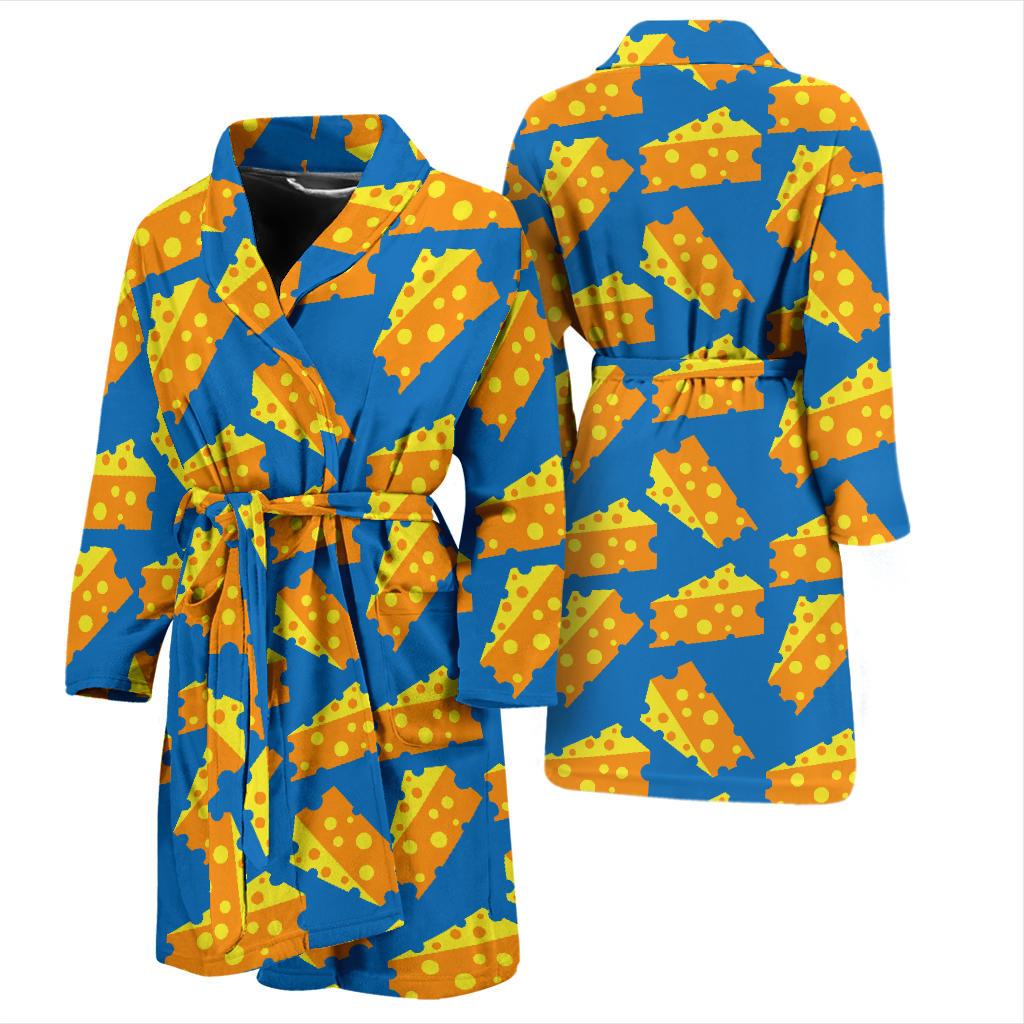 Cheese Pattern Print Design 05 Men Bathrobe-JORJUNE.COM