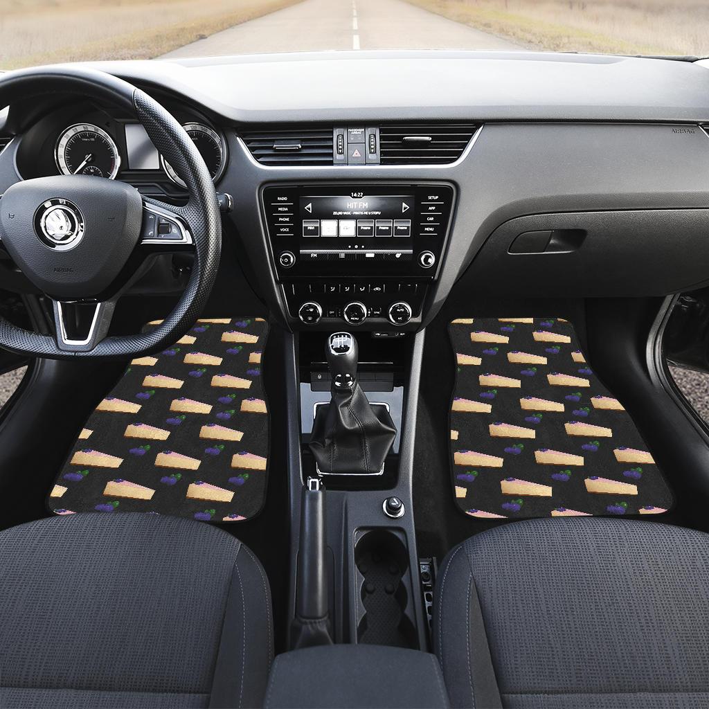 Cheesecake Blueberry Pattern Print Design CK01 Car Floor Mats-JorJune