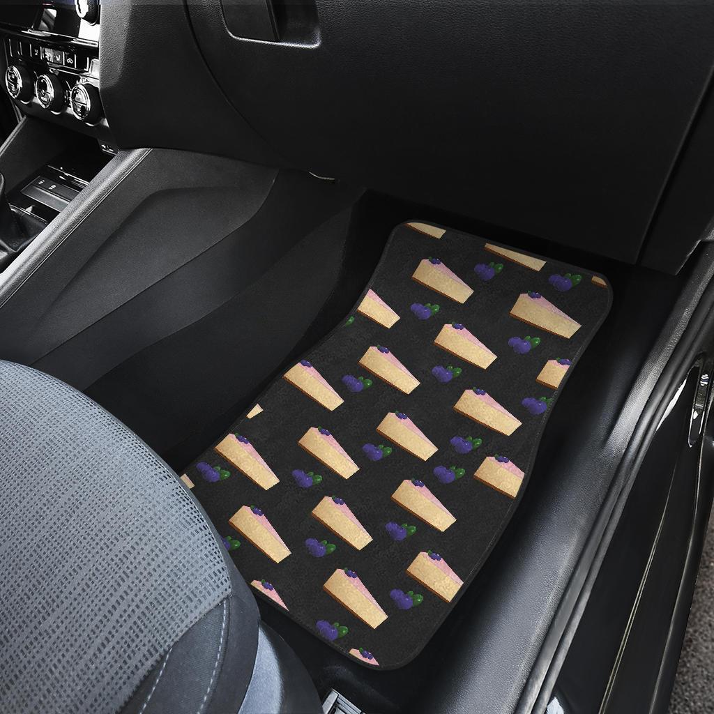 Cheesecake Blueberry Pattern Print Design CK01 Car Floor Mats-JorJune