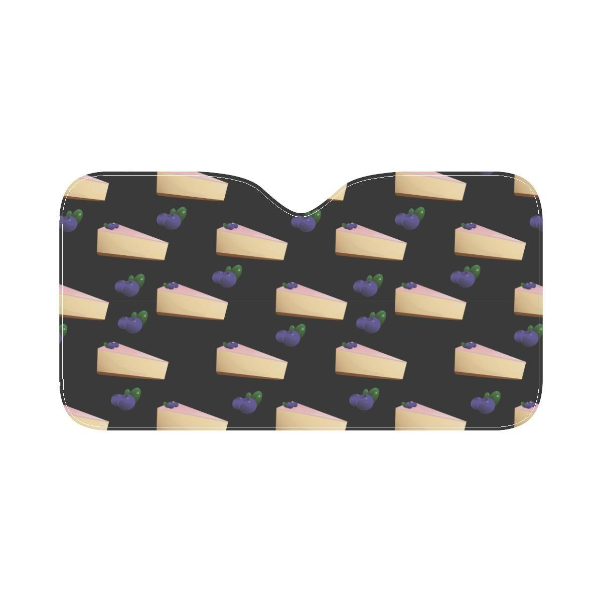 Cheesecake blueberry Pattern Print Design CK01 Car Sun Shade-JorJune