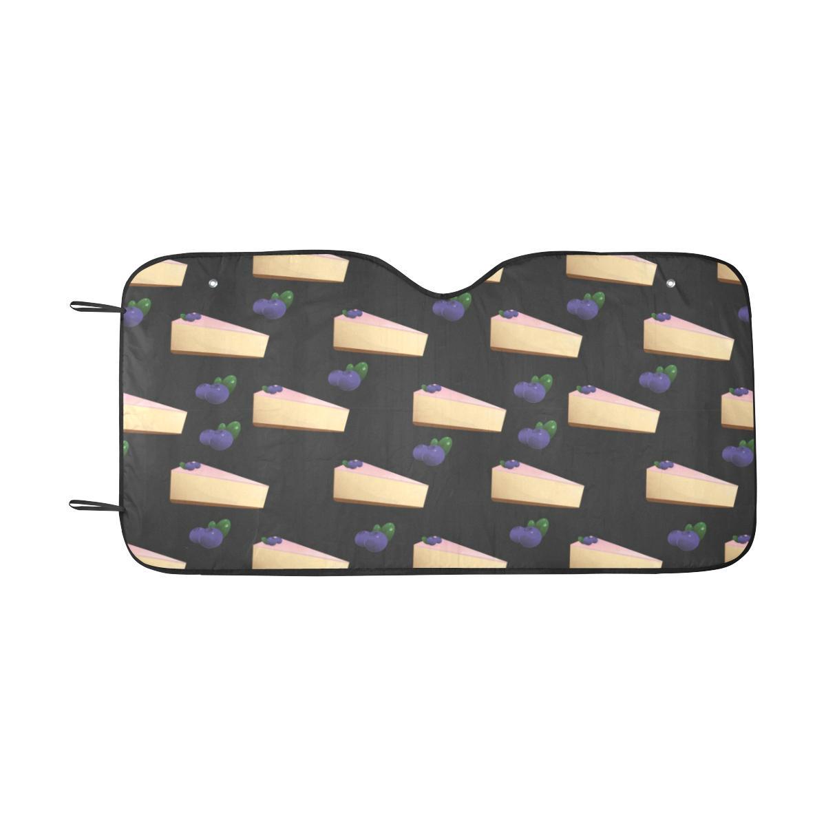 Cheesecake blueberry Pattern Print Design CK01 Car Sun Shade-JorJune