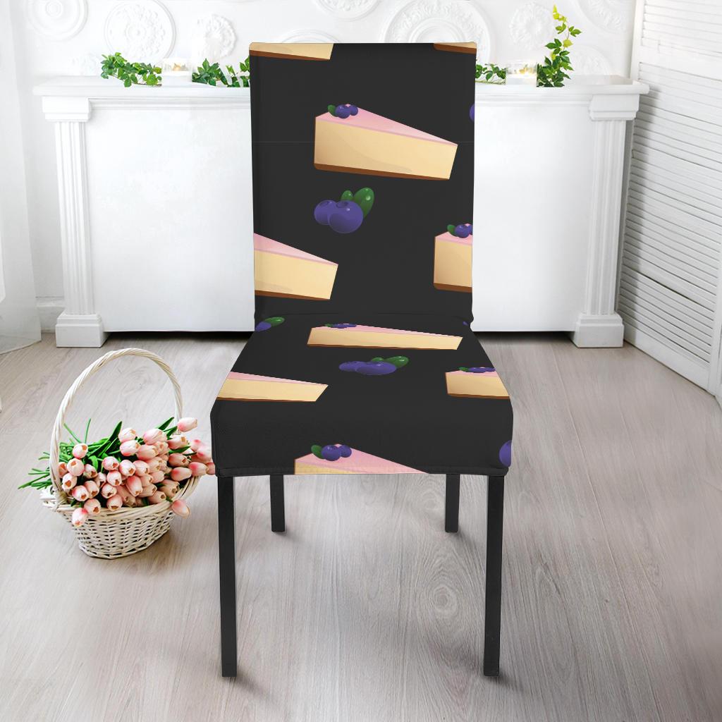 Cheesecake blueberry Pattern Print Design CK01 Dining Chair Slipcover-JORJUNE.COM