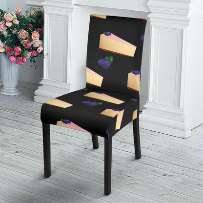 Cheesecake blueberry Pattern Print Design CK01 Dining Chair Slipcover-JORJUNE.COM