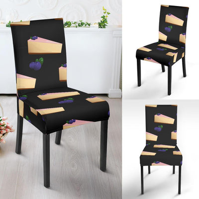 Cheesecake blueberry Pattern Print Design CK01 Dining Chair Slipcover-JORJUNE.COM