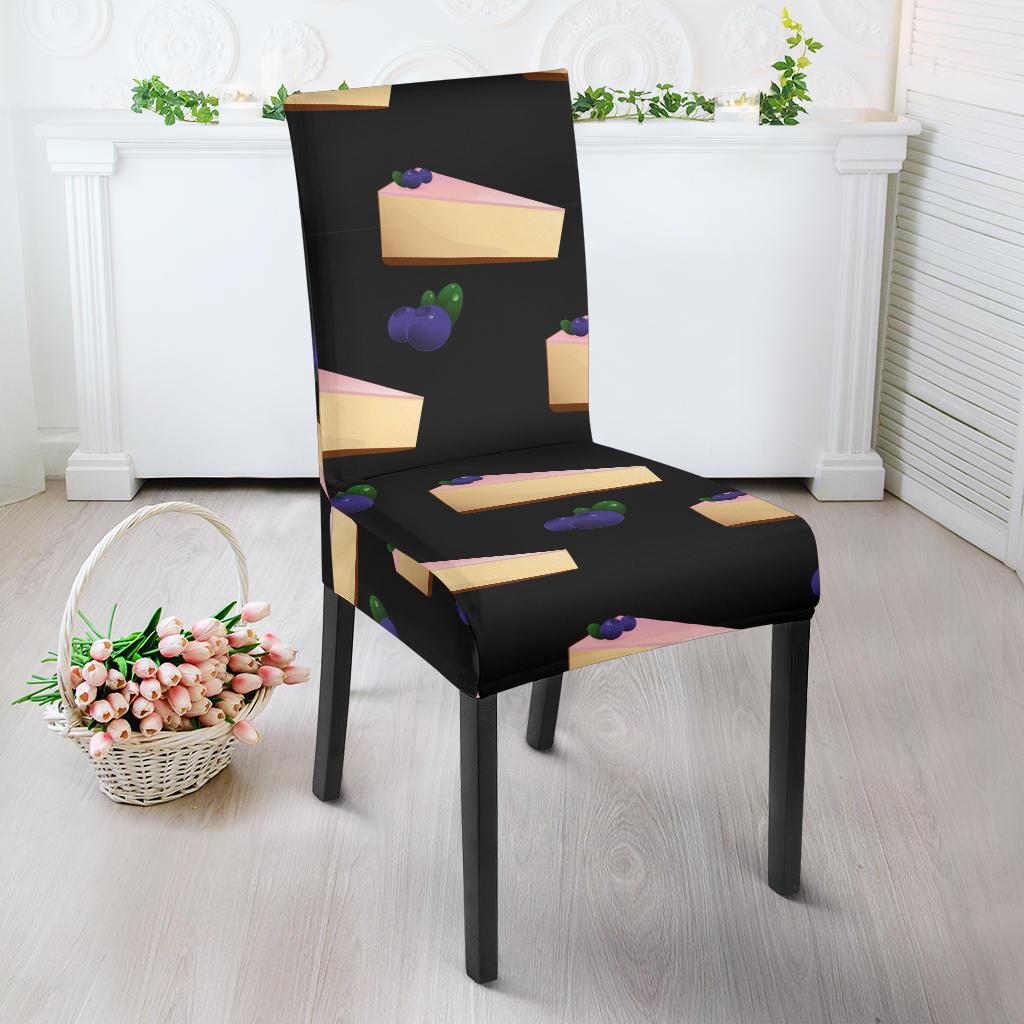 Cheesecake blueberry Pattern Print Design CK01 Dining Chair Slipcover-JORJUNE.COM