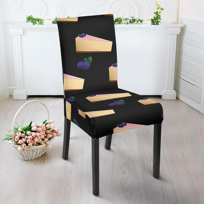 Cheesecake blueberry Pattern Print Design CK01 Dining Chair Slipcover-JORJUNE.COM