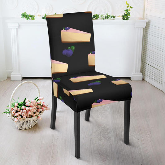 Cheesecake blueberry Pattern Print Design CK01 Dining Chair Slipcover-JORJUNE.COM