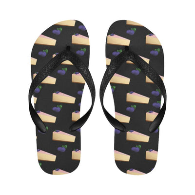 Cheesecake blueberry Pattern Print Design CK01 Flip Flops-JorJune