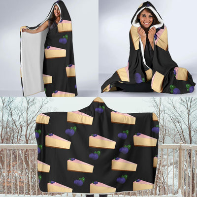 Cheesecake blueberry Pattern Print Design CK01 Hooded Blanket-JORJUNE.COM