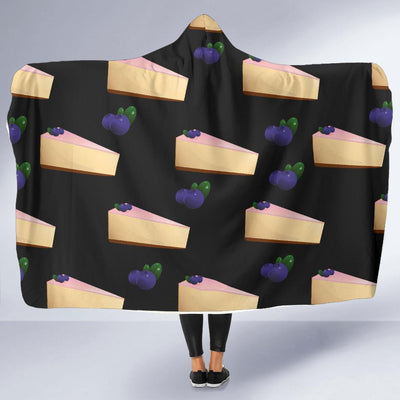 Cheesecake blueberry Pattern Print Design CK01 Hooded Blanket-JORJUNE.COM